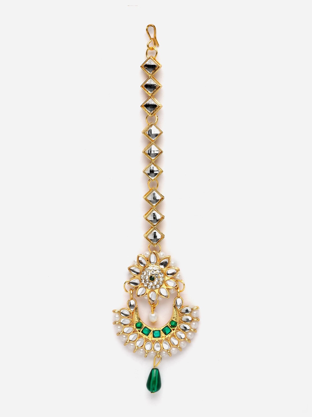 

Anouk Gold-Plated Kundan-Studded Maang Tikka