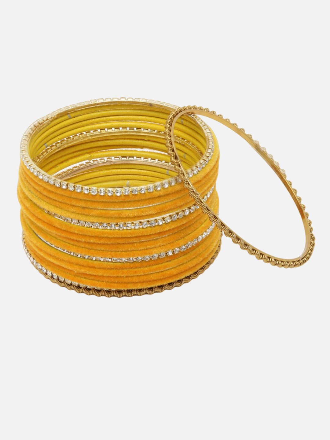 

Anouk Set Of 16 Gold-Plated CZ-Studded Bangles