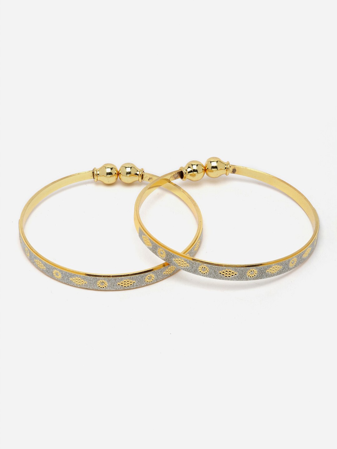 

Anouk Women Set Of 2 Gold-Toned Gold-Plated Kada Bracelet
