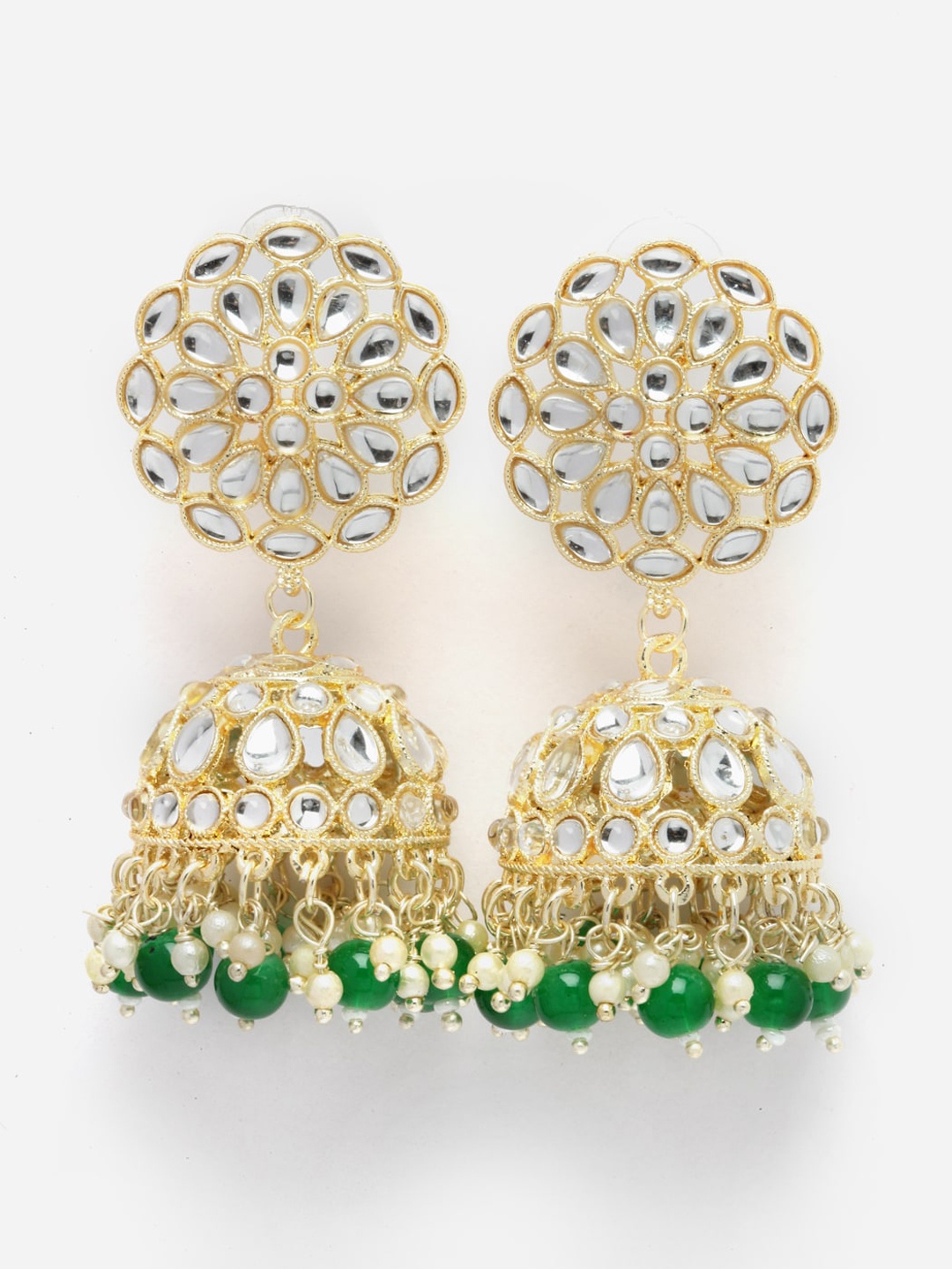 

Anouk Gold-Plated Dome Shaped Jhumkas