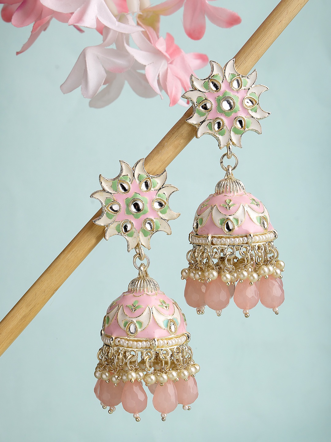 

Anouk Gold-Plated Dome Shaped Jhumkas