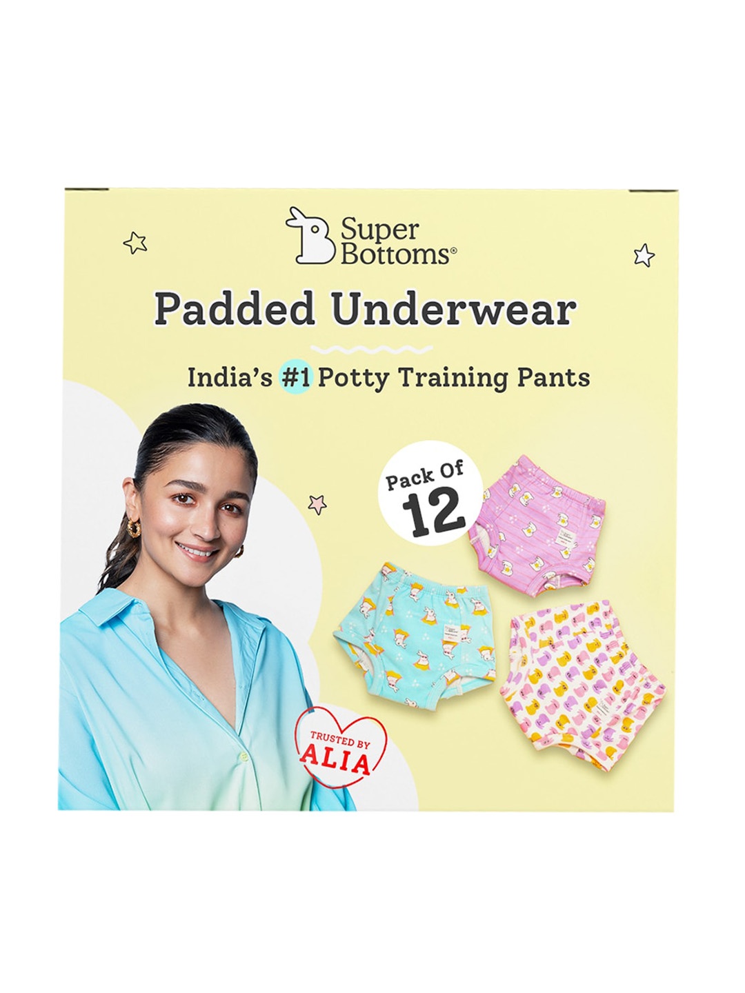 

SuperBottoms Kids Pack Of 3 Printed Sustainable Pure Cotton Padded Underwear, Multi