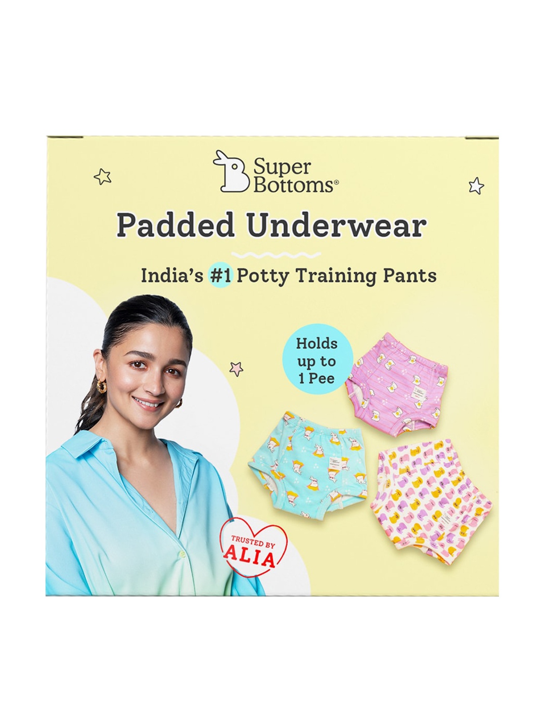 

SuperBottoms Kids Printed Pure Cotton Padded Underwear, Multi