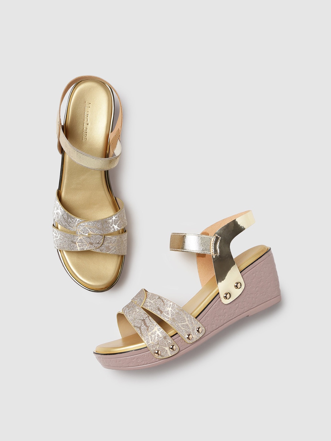 

Marc Loire Shimmered Wedge Heels, Gold