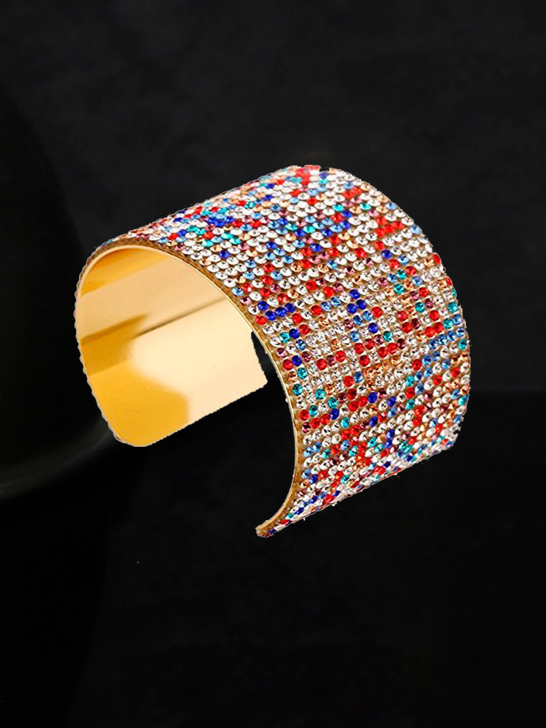 

YouBella Gold-Plated Stone-Studded Cuff Bracelet