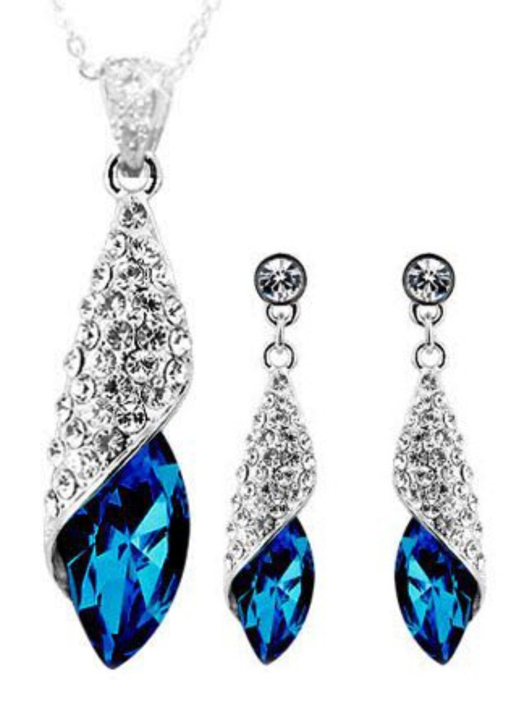 

YouBella Silver-Plated Stone Studded Jewellery Set