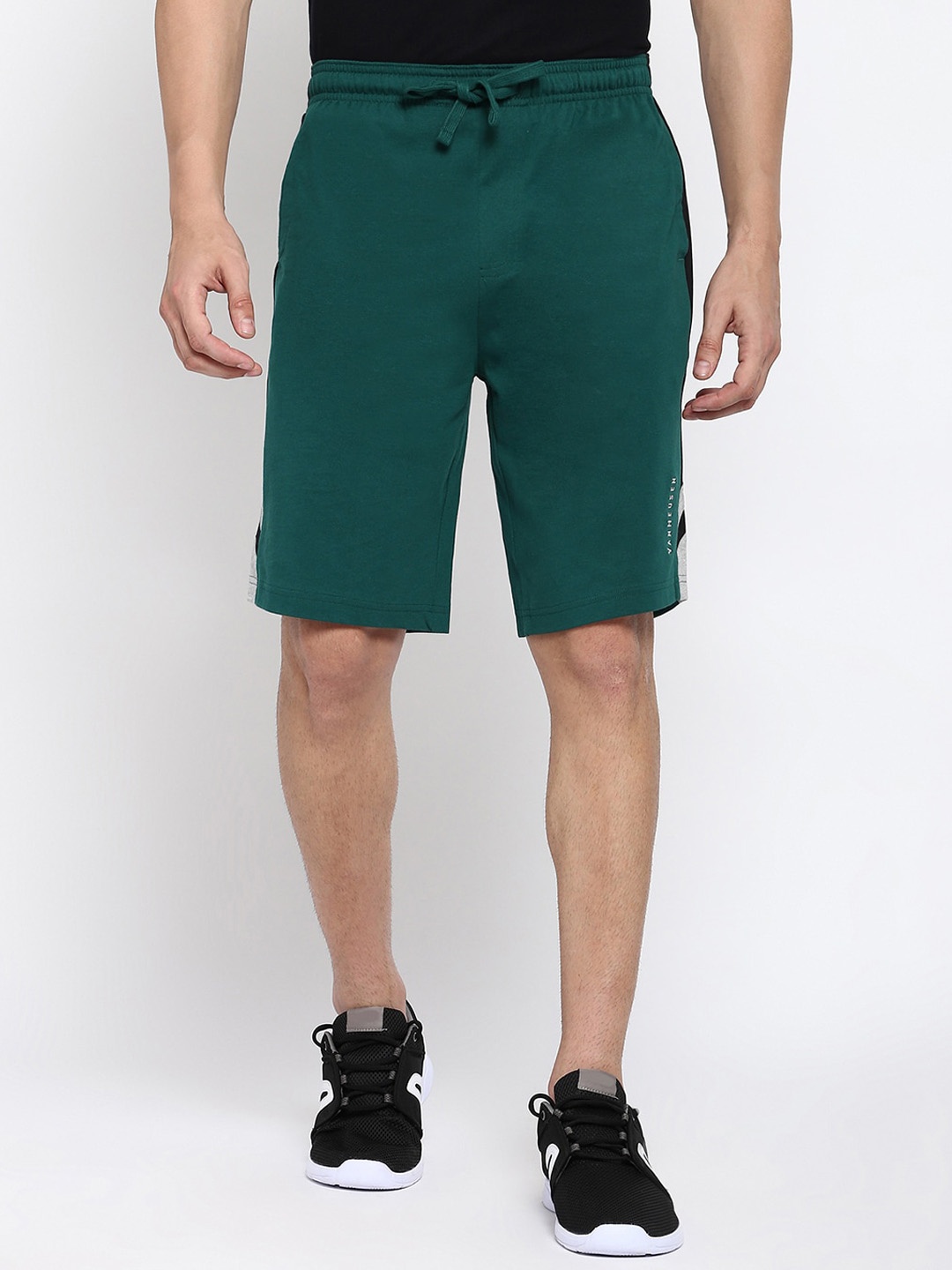 

Van Heusen Mid Rise Cotton Regular Shorts, Green