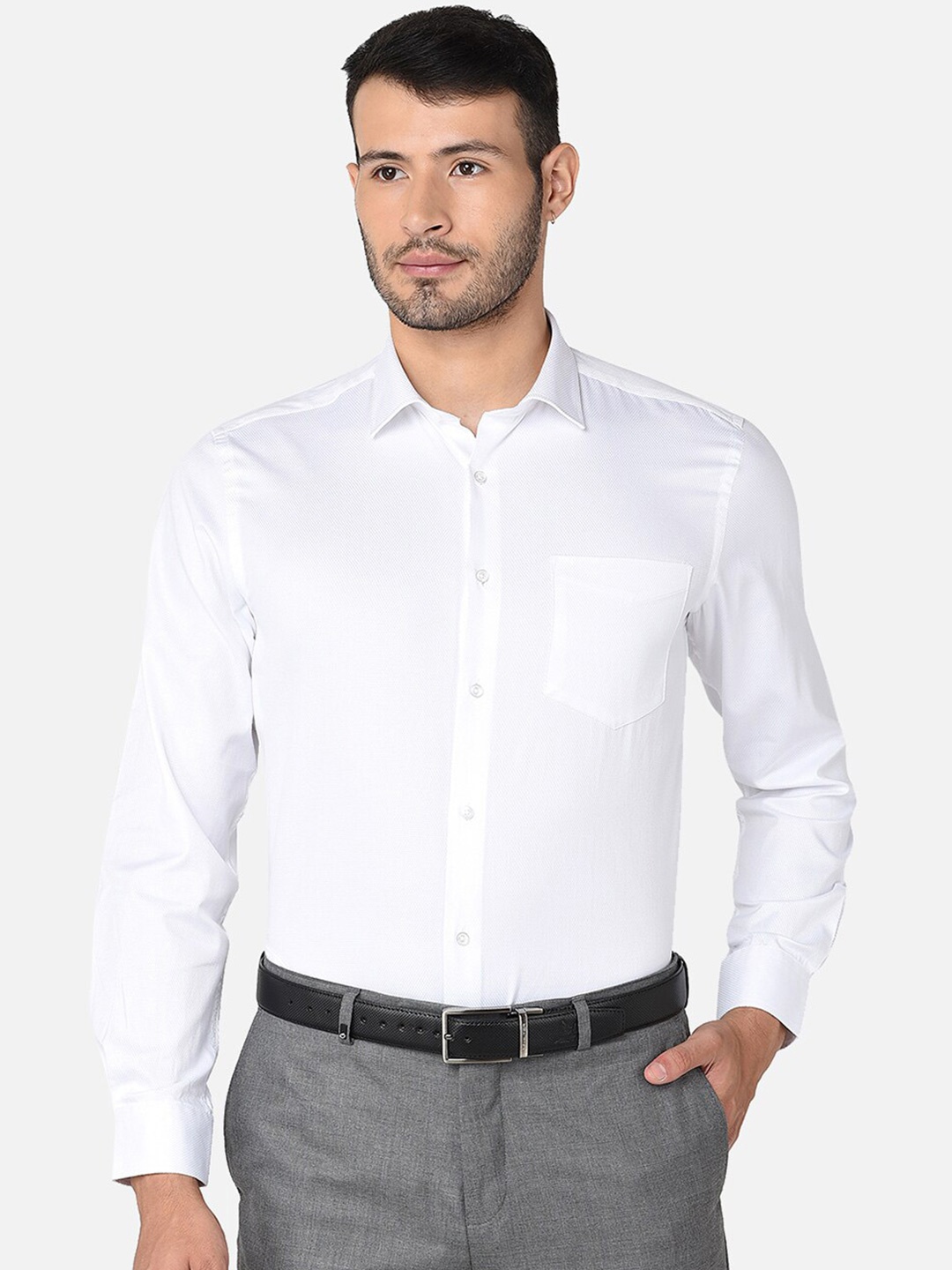 

INSPIRO Spread Collar Classic Slim Fit Cotton Formal Shirt, White