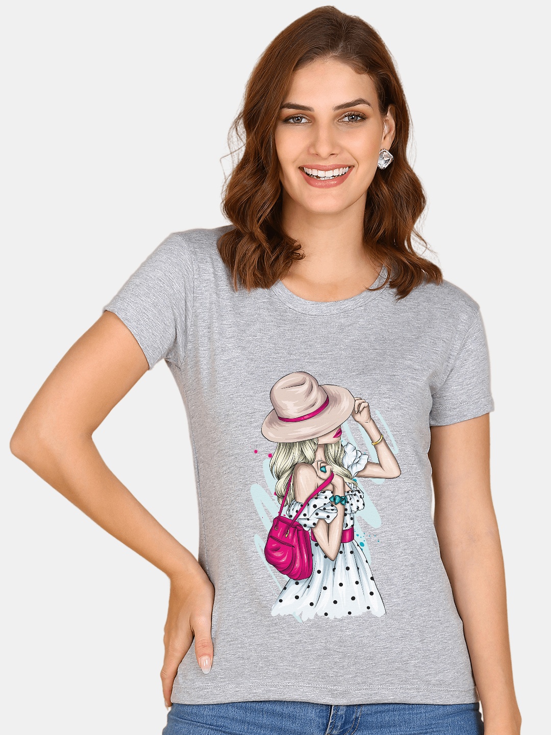 

Wyld Sprog Graphic Printed Pure Cotton T-shirt, Grey