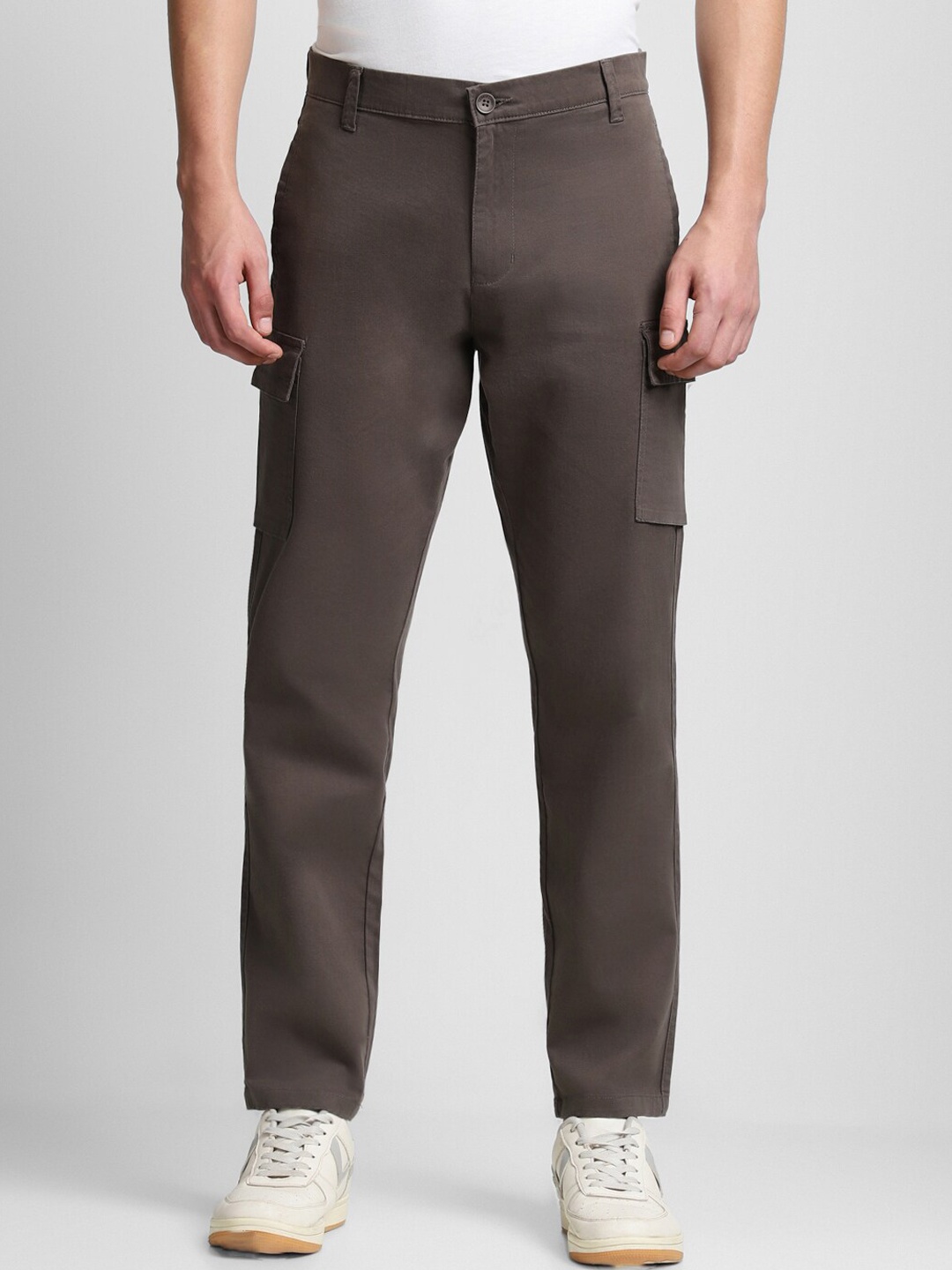 

Dennis Lingo Men Slim Fit Smart Wrinkle Free Trousers, Grey