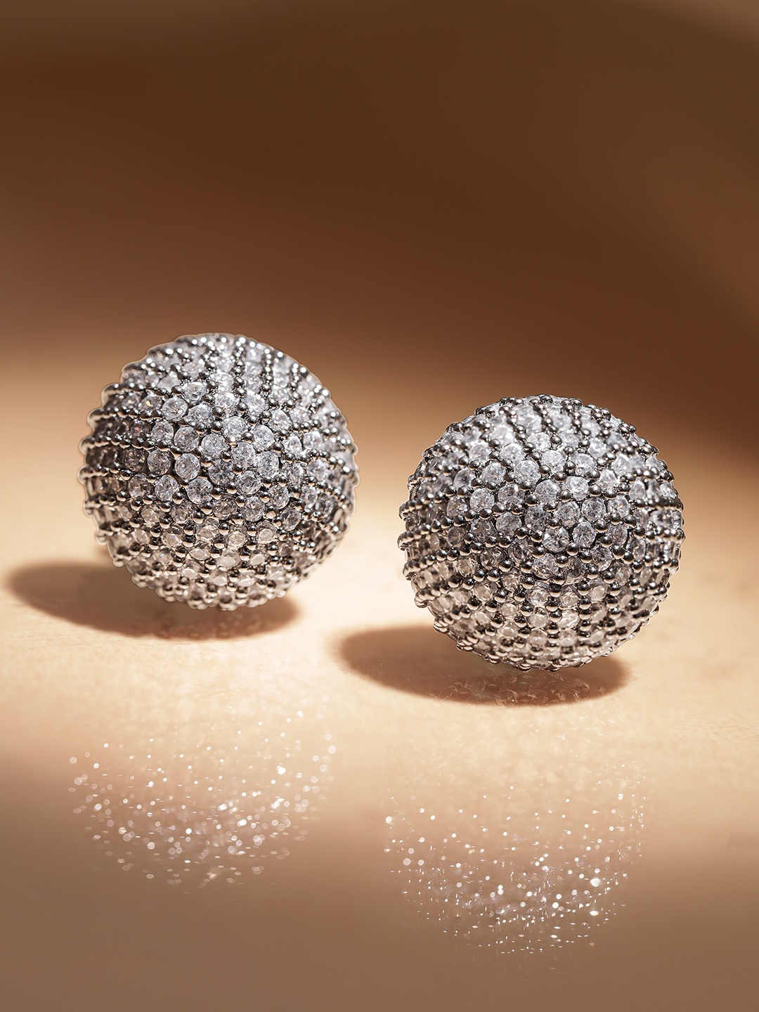 

Rubans Rhodium-Plated Studs Earrings, Silver