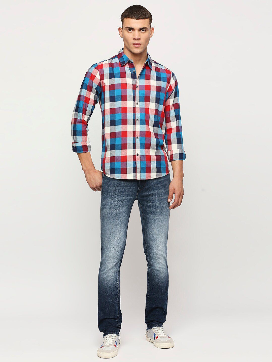 

Pepe Jeans Buffalo Checked Pure Cotton Casual Shirt, Blue