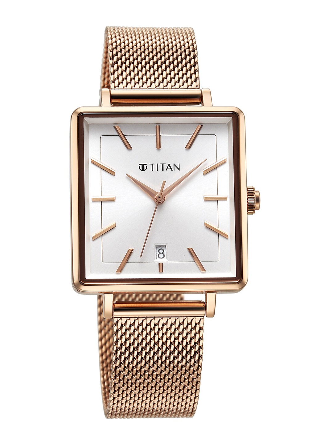 

Titan Women Bracelet Style Straps Analogue Watch 94205WM01, Rose gold