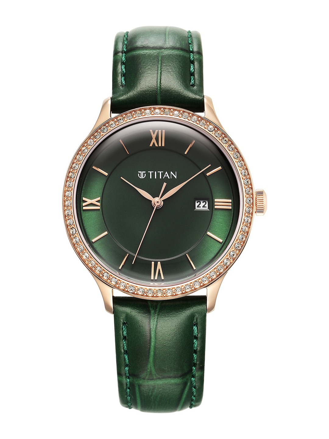 

Titan Women Straps Analogue Watch 95247WL02, Green