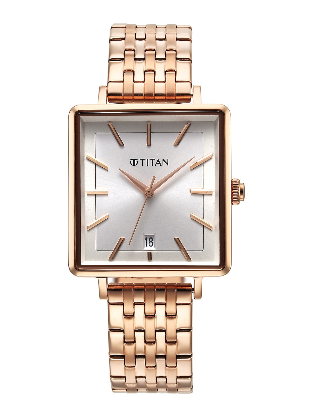 

Titan Women Bracelet Style Straps Analogue Watch 94205WM02, Rose gold