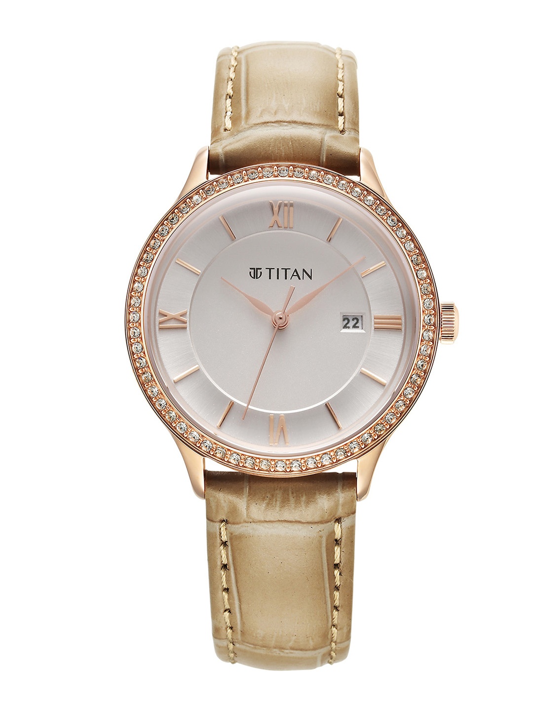 

Titan Women Embellished Dial Straps Analogue Watch 95247WL04, White