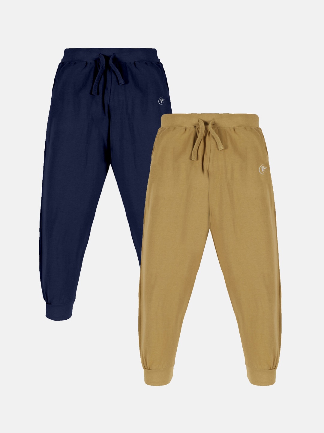

KiddoPanti Kids Pack Of 2 Printed Pure Cotton Joggers, Navy blue