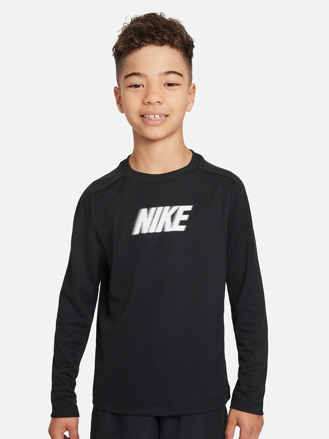 

Nike Boys Dri-FIT Multi+ Older Long-Sleeve T-shirt, Black