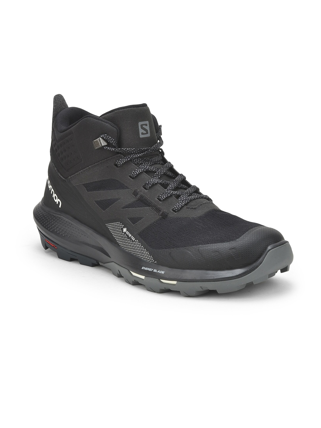 

Salomon Men Textile Contagrip Lace-Up Trekking Shoes, Black