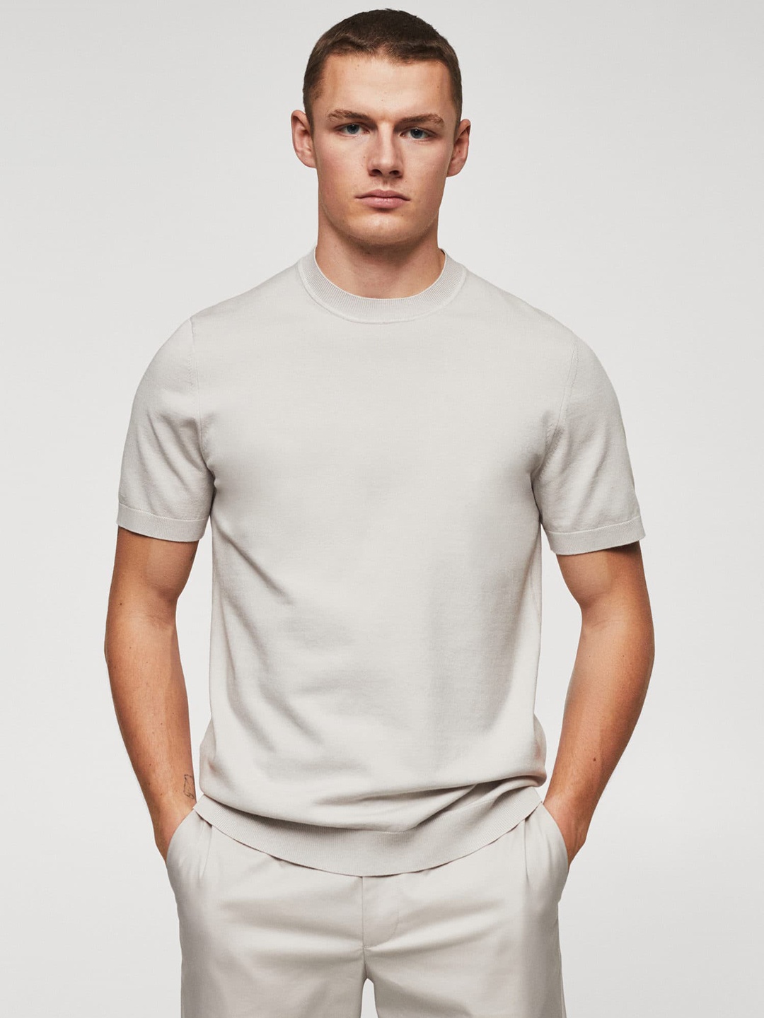 

MANGO MAN Regular Fit T-shirt, Grey