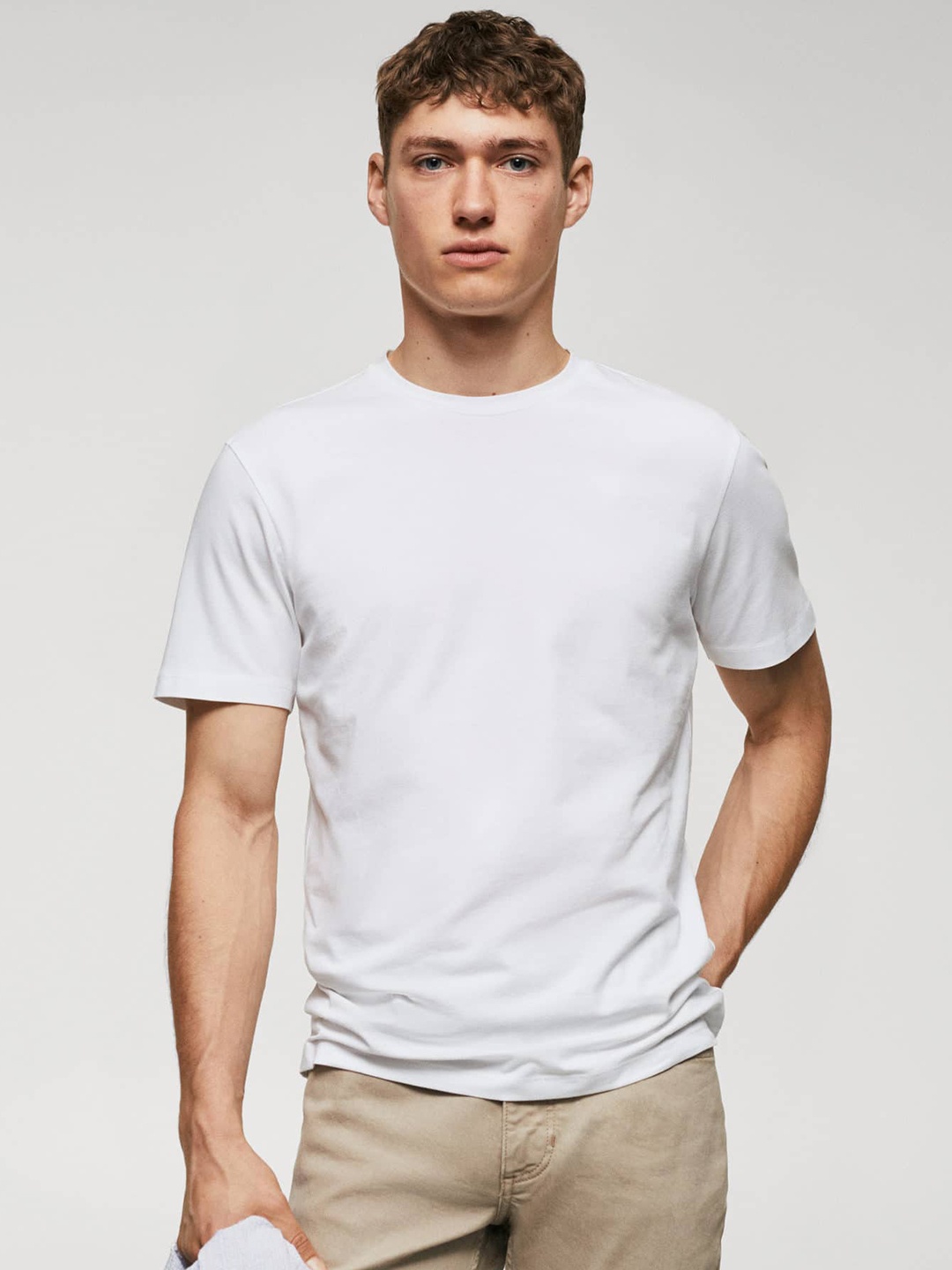 

MANGO MAN Regular Fit T-shirt, White