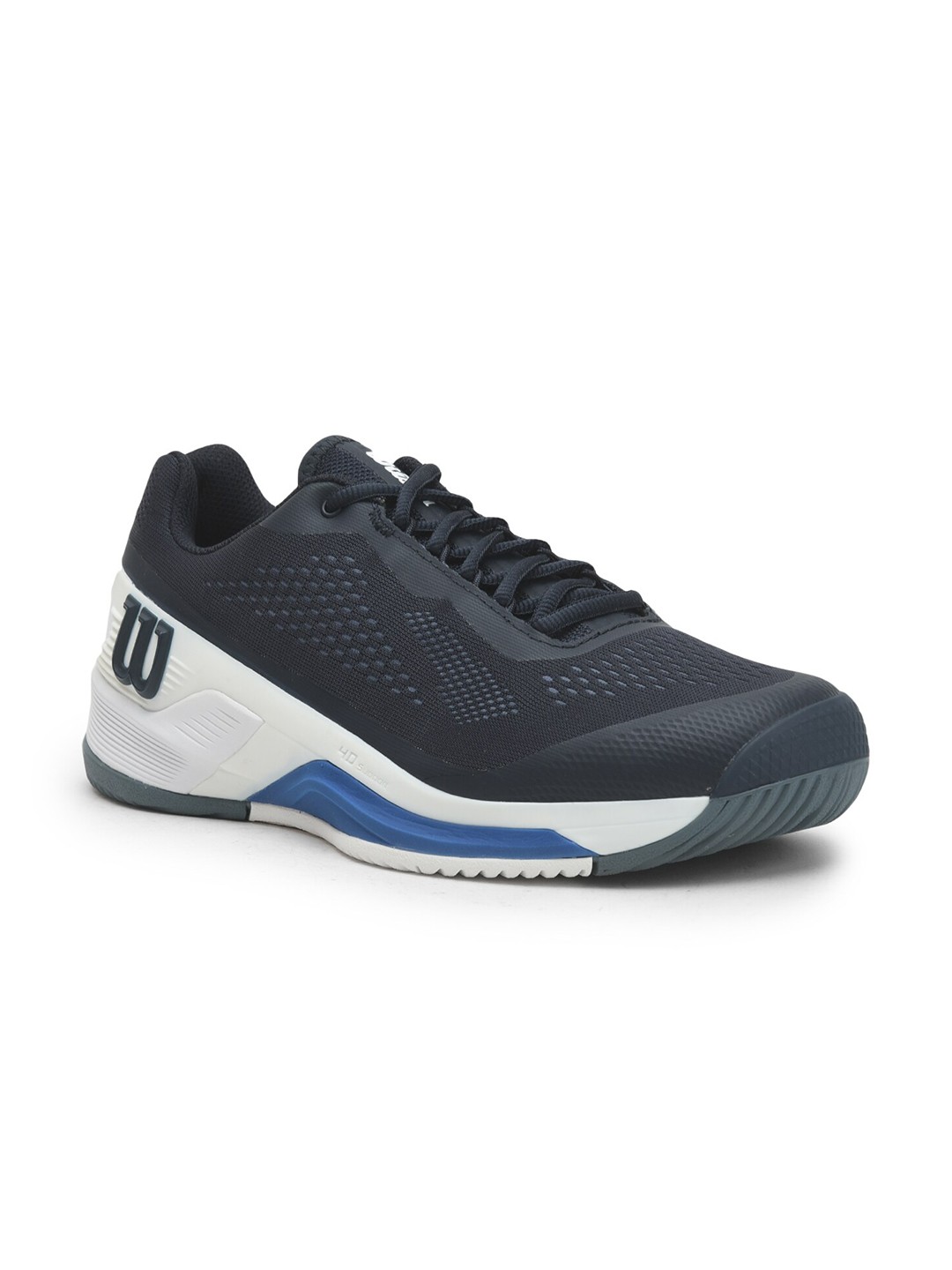 

Wilson Men Non-Marking Contagrip Lace-Up Tennis Shoes, Navy blue