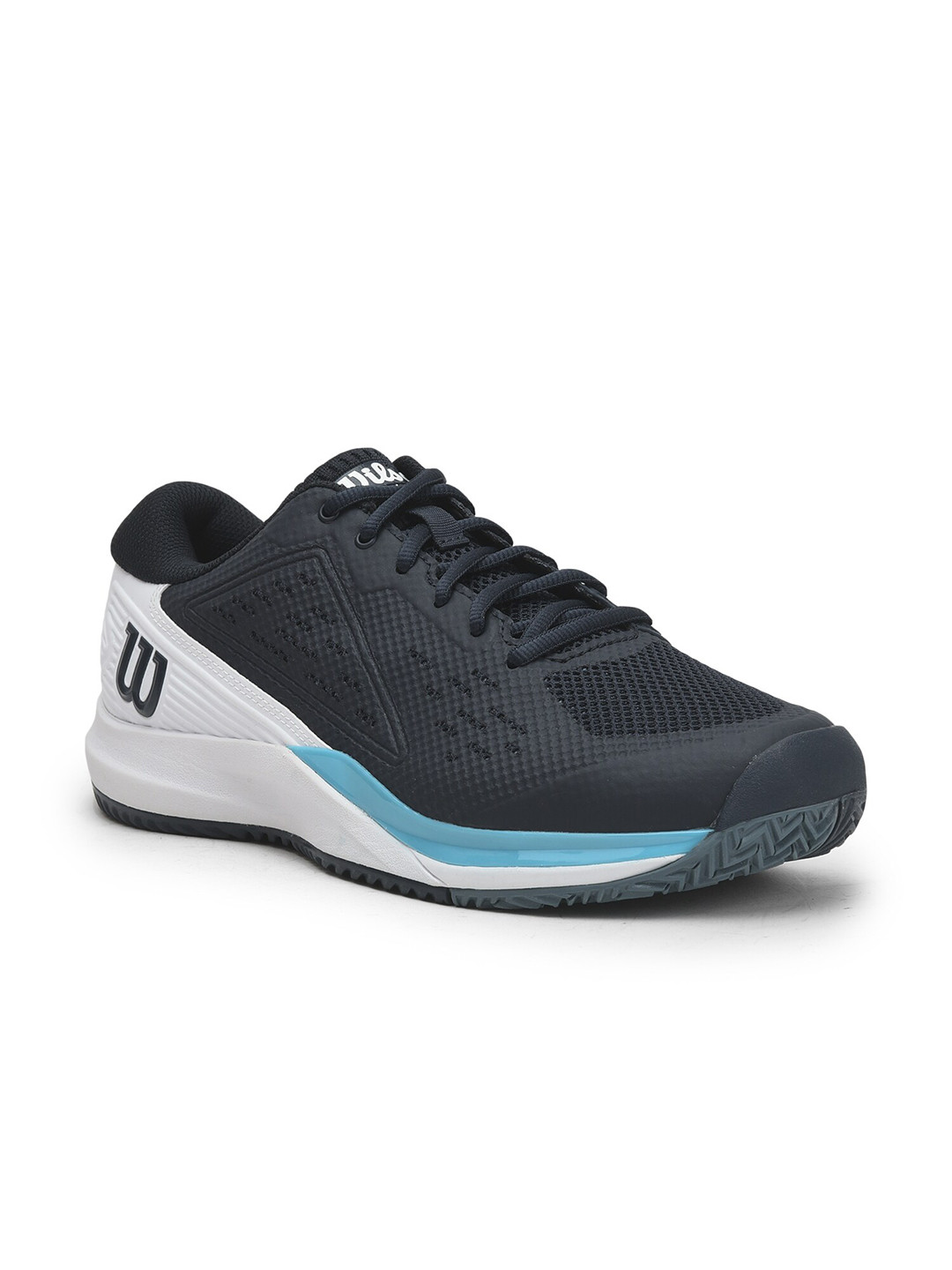 

Wilson Men Non-Marking Contagrip Lace-Up Tennis Shoes, Navy blue