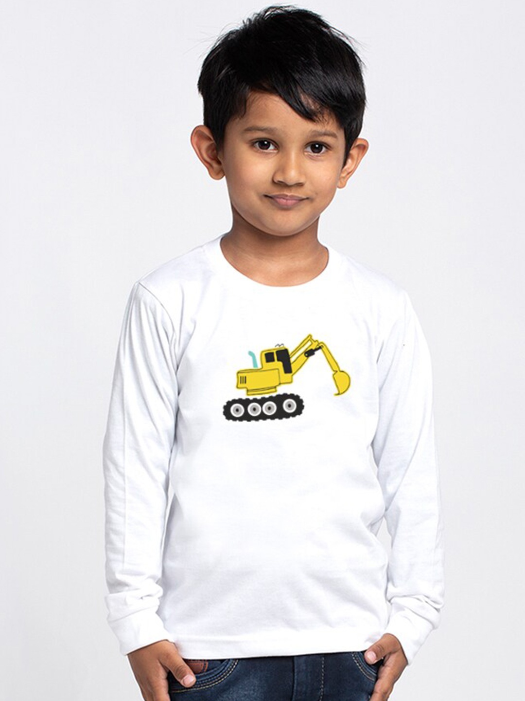 

Friskers Boys Graphic Printed Slim Fit Cotton T-shirt, White