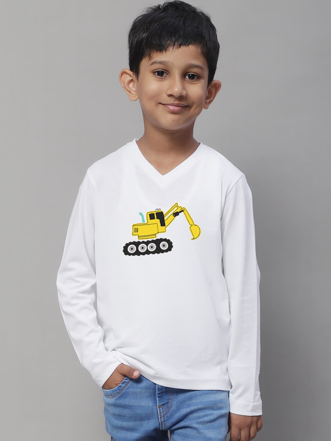 

Friskers Boys Graphic Printed Slim Fit Pure Cotton T-shirt, White