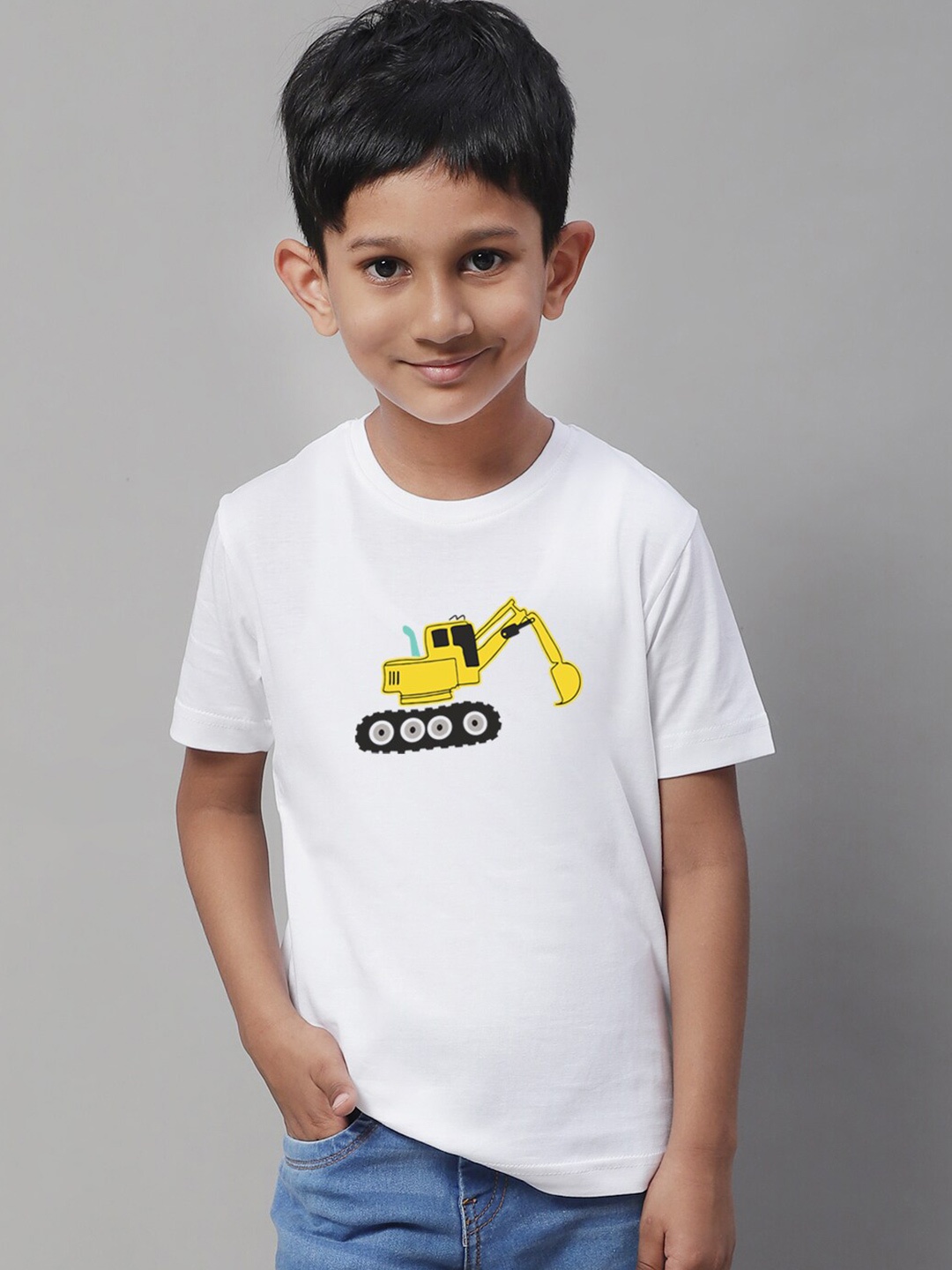 

Friskers Boys Graphic Printed Slim Fit Pure Cotton T-shirt, White