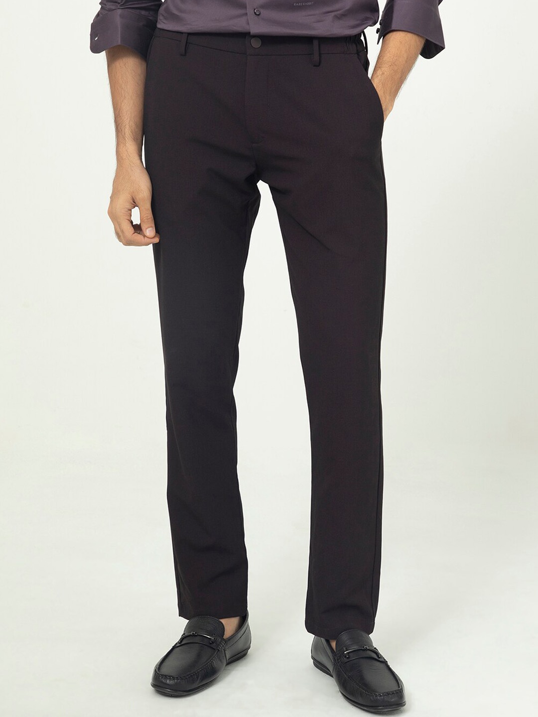 

RARE RABBIT Traveller Slim Fit Mid-Rise Trouser, Maroon