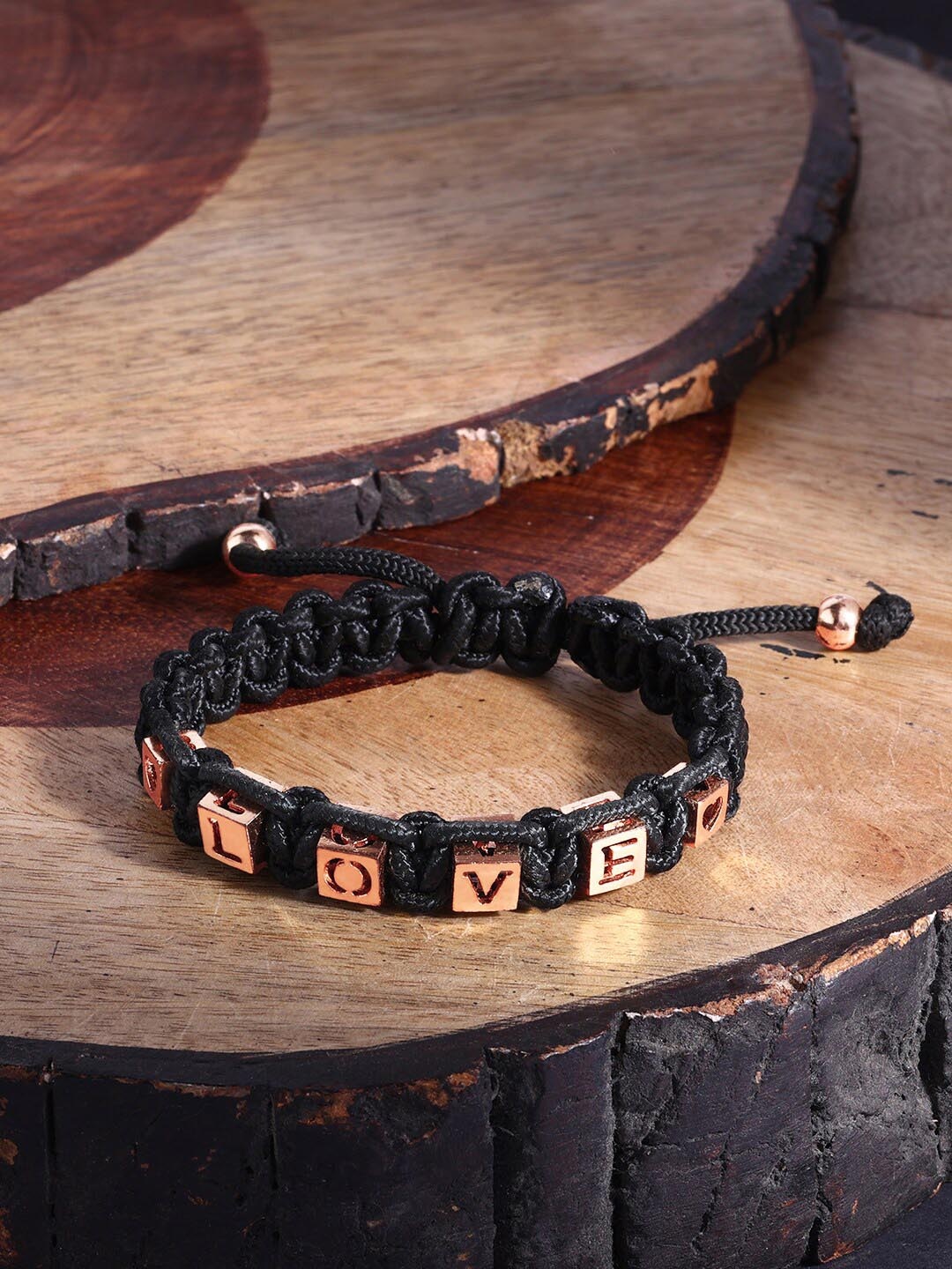 

MINUTIAE Men Brass Rose Gold-Plated Cuff Bracelet
