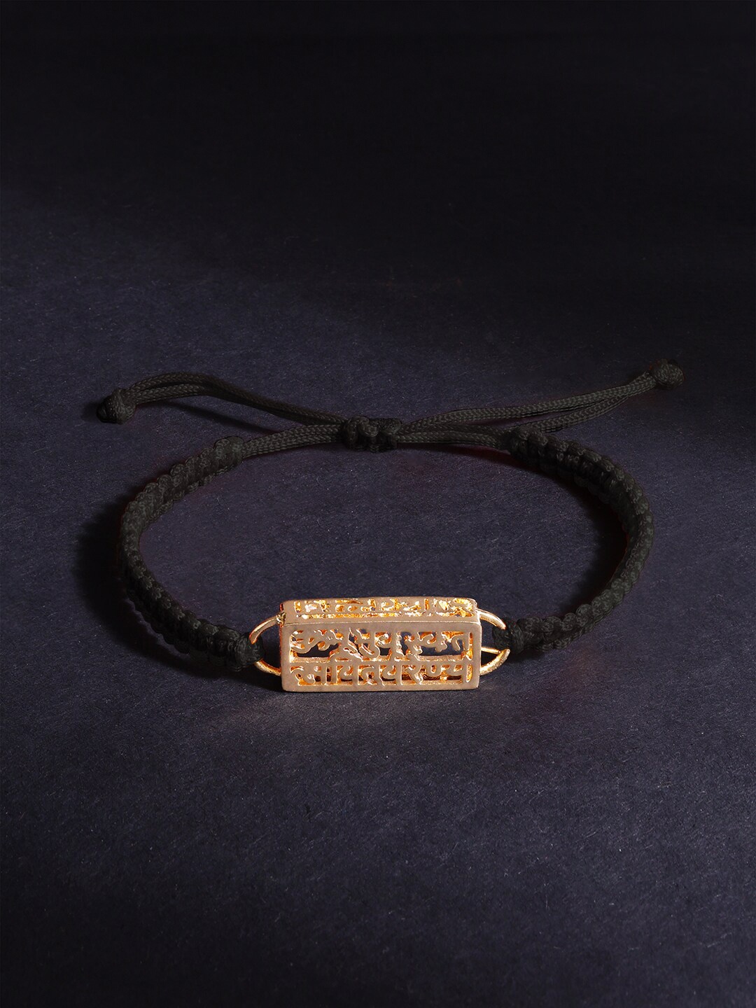

MINUTIAE Men Gold-Plated Brass Cuff Bracelet