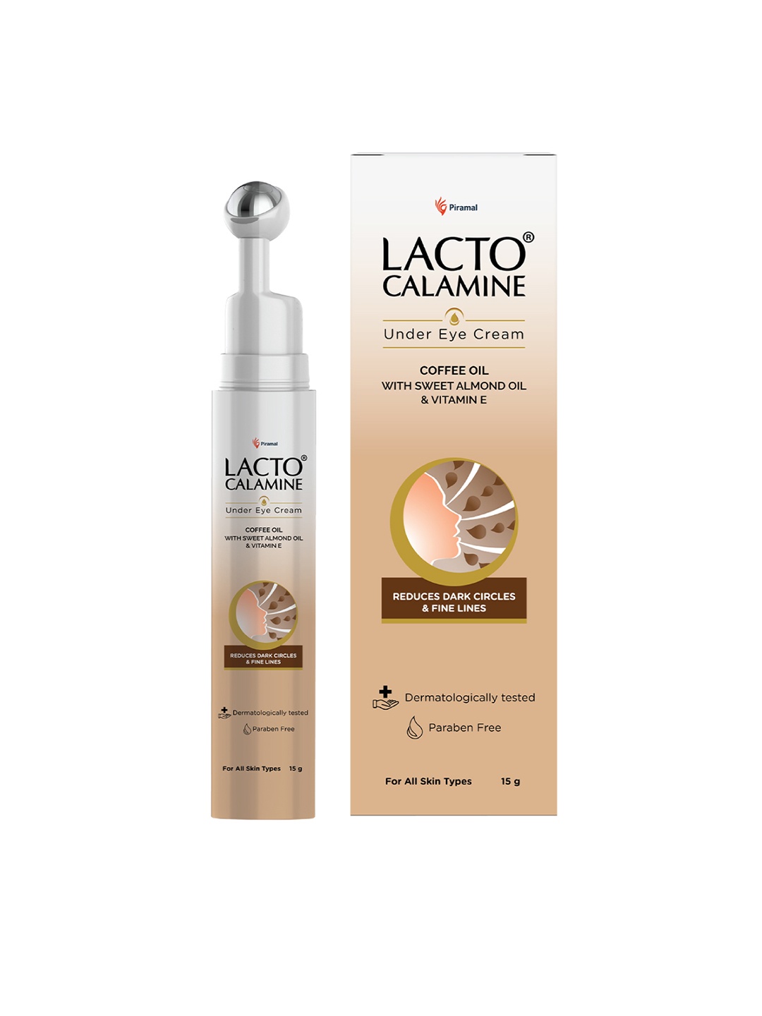 

Lacto Calamine Coffee Oil Under Eye Cream With Sweet Almond Oil & Vitamin E - 15g, Brown