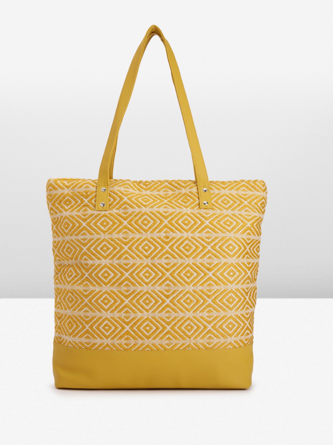 

Anouk Geometric Oversized Structured Tote Bag, Mustard