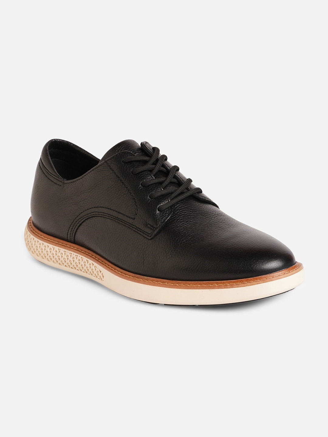 

ALDO Men Textured Leather Derbys, Black