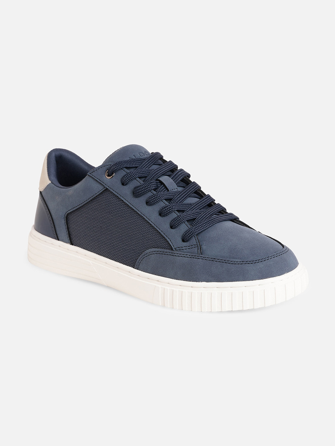 

ALDO Men Textured Contrast Sole Sneakers, Navy blue