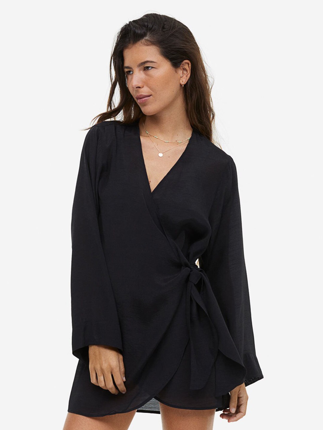 

H&M Beach Wrap Dress, Black