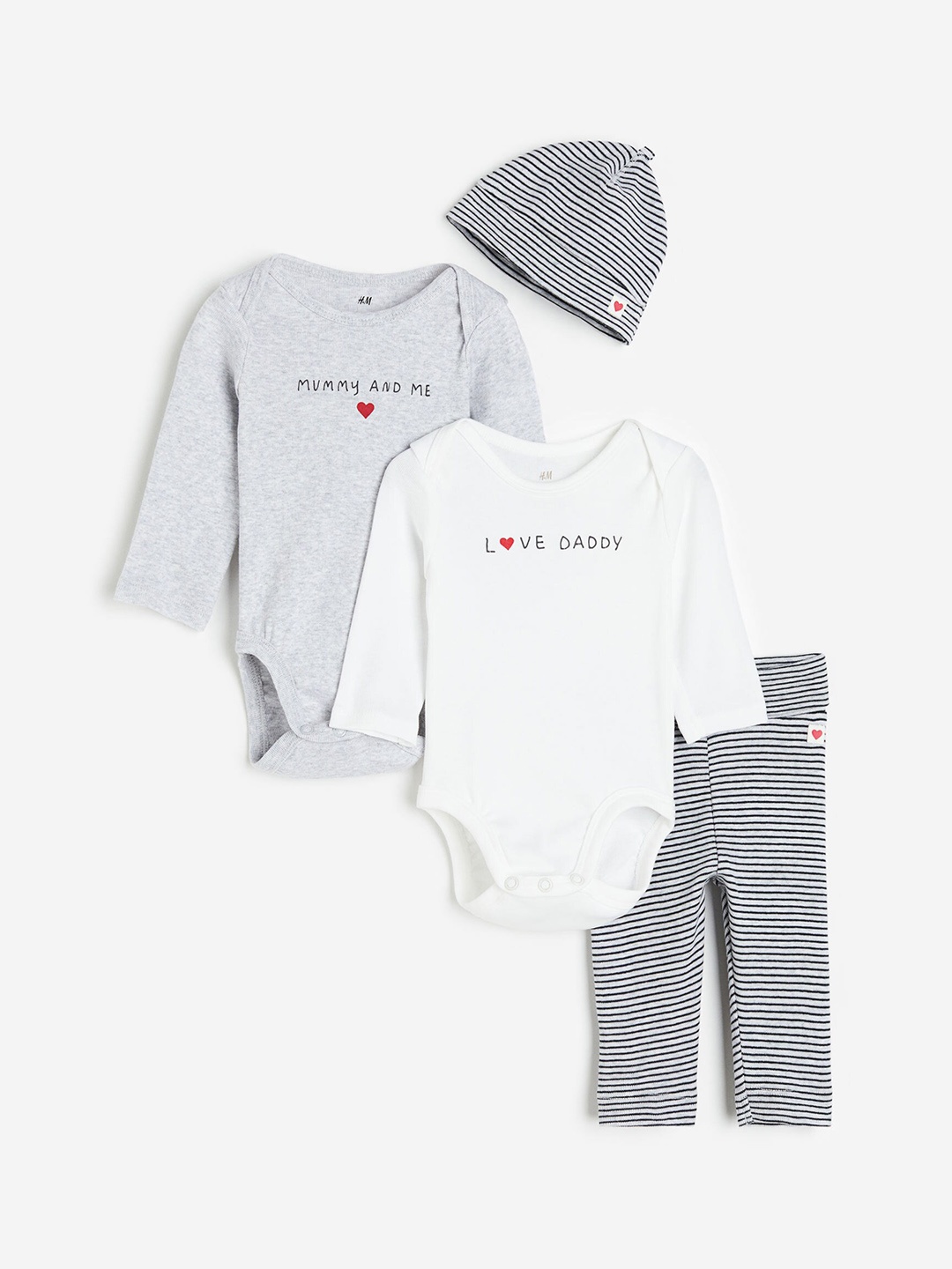 

H&M Infant Boys 4-Piece Cotton Set, Grey