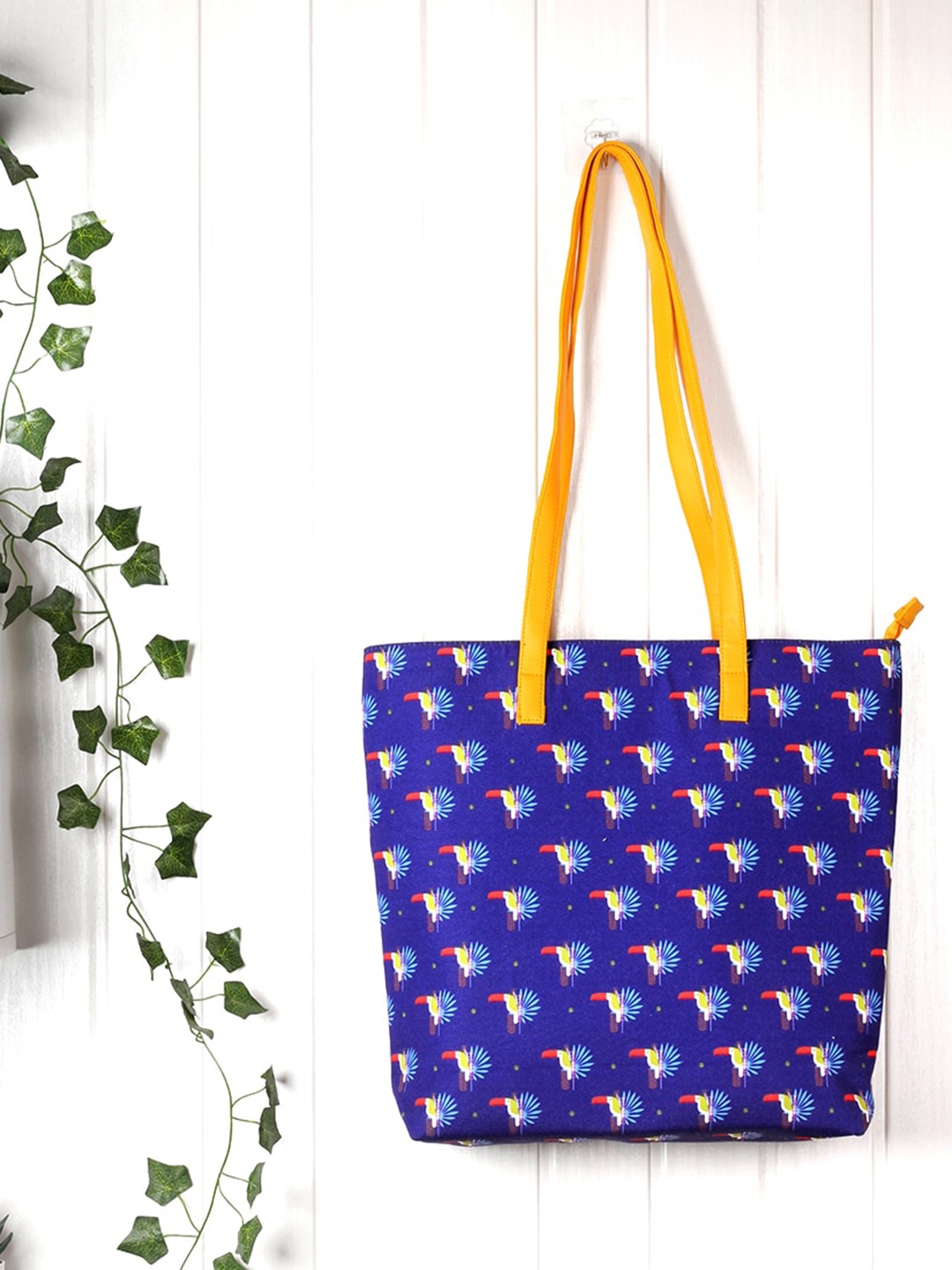 

Happening Hippo Printed Canvas Shopper Tote Bag, Blue
