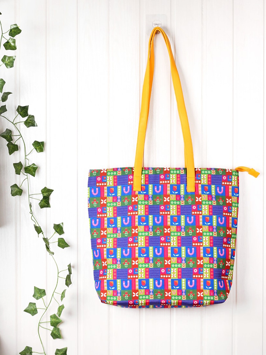 

Happening Hippo Printed Canvas Shopper Tote Bag, Blue