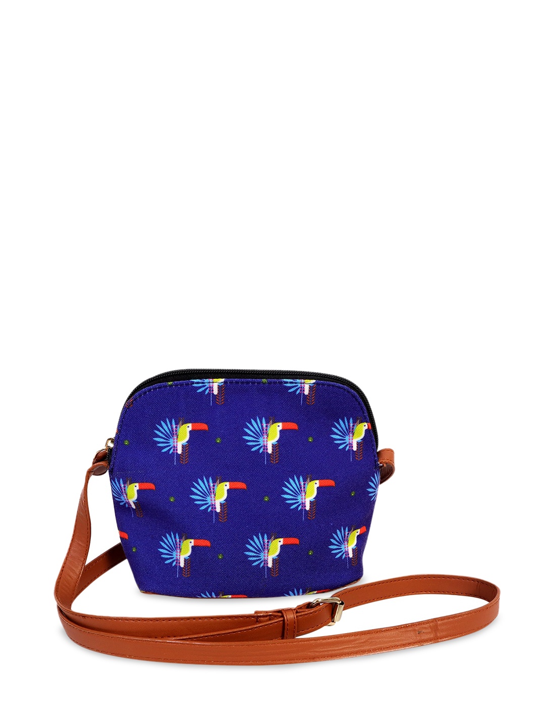 

Happening Hippo Printed Structured Sling Bag, Blue