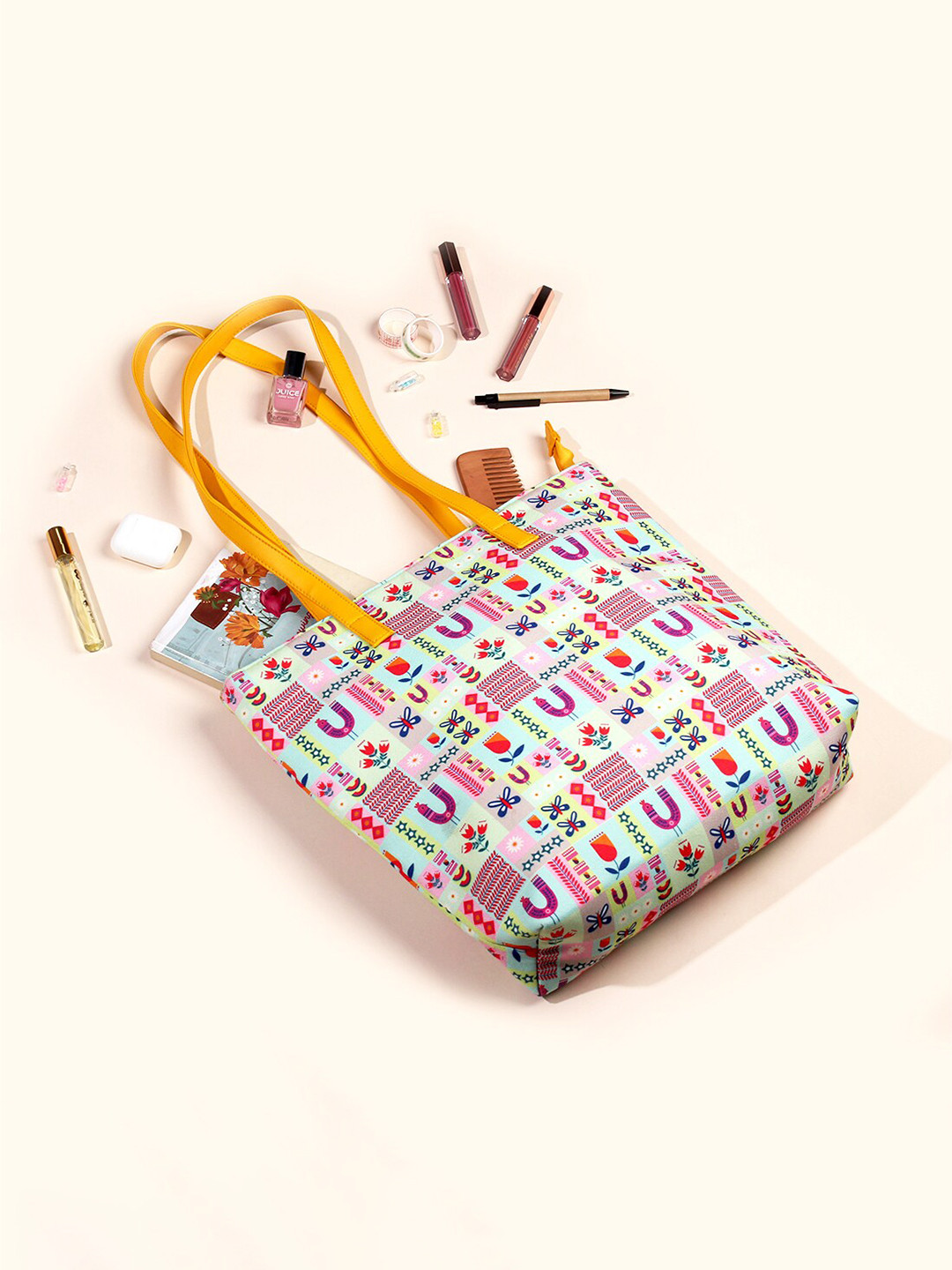 

Happening Hippo Printed Oversized Shopper Tote Bag, Pink