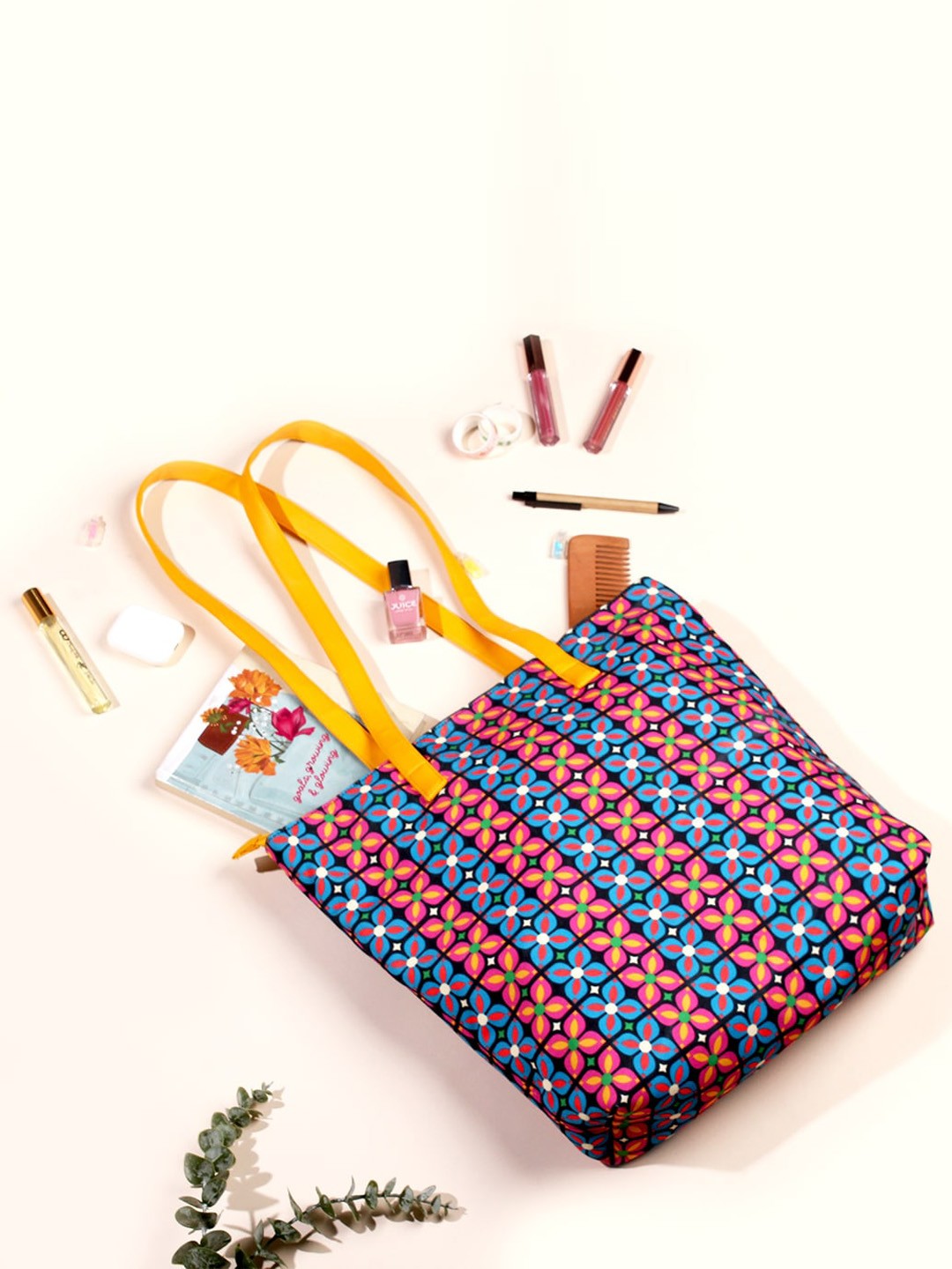 

Happening Hippo Printed Canvas Shopper Tote Bag, Blue