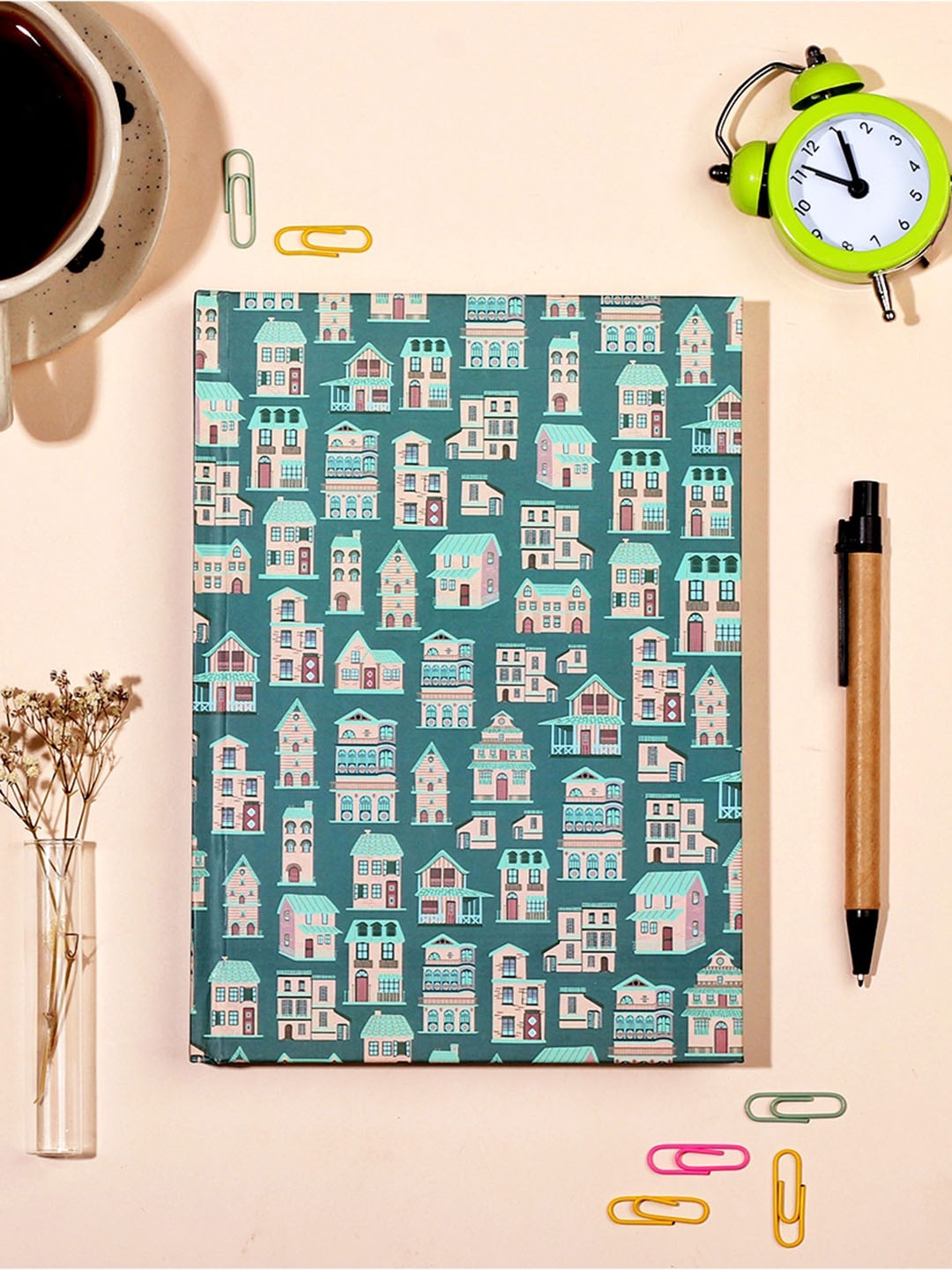 

Happening Hippo Printed Matte Laminated Cover Journal Diary - 222 Pages, Multi