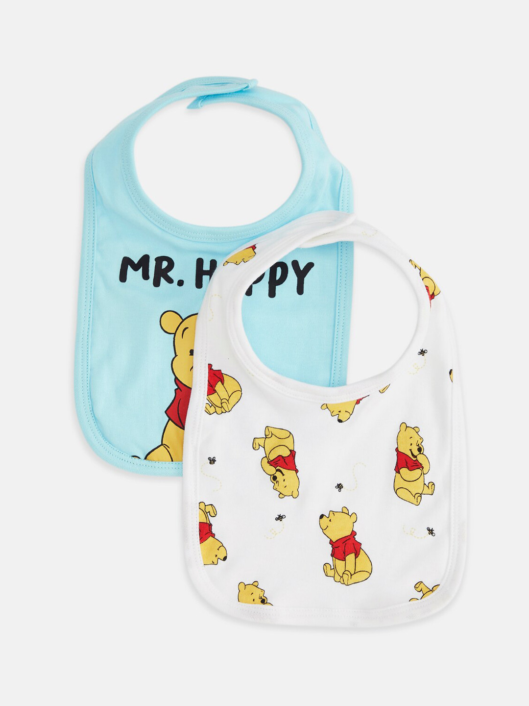 

Pantaloons Baby Infant Boys Pack Of 2 Printed Cotton Bibs, White