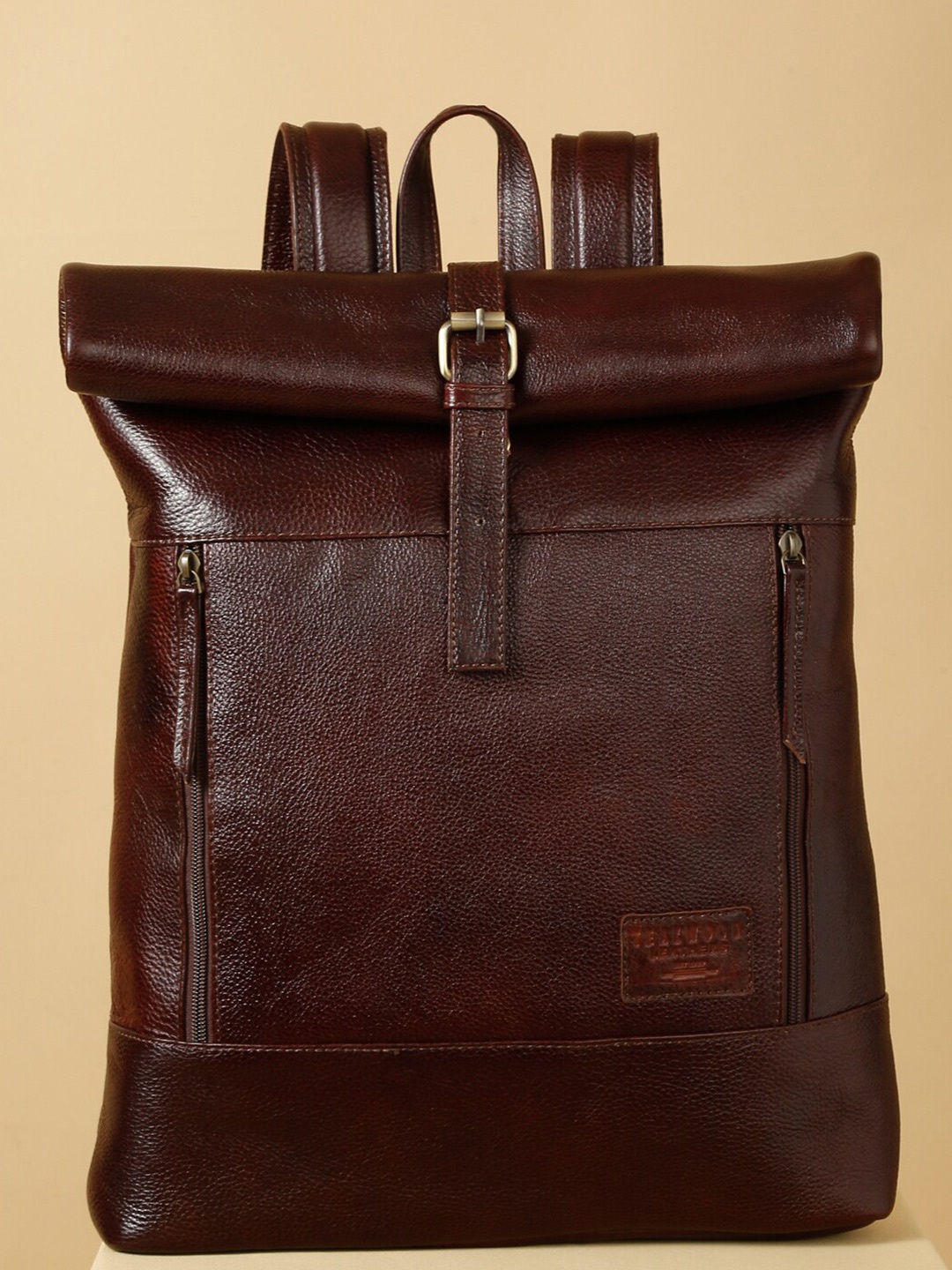 

Teakwood Leathers Men Leather 16 Inch Laptop Backpack, Red