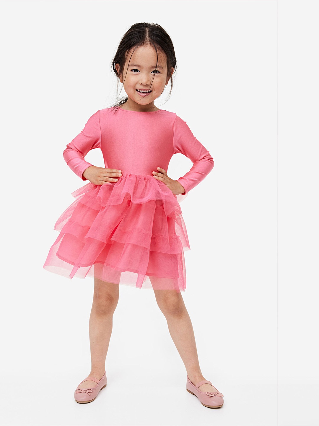 

H&M Girls Tulle-Skirt Dress, Pink