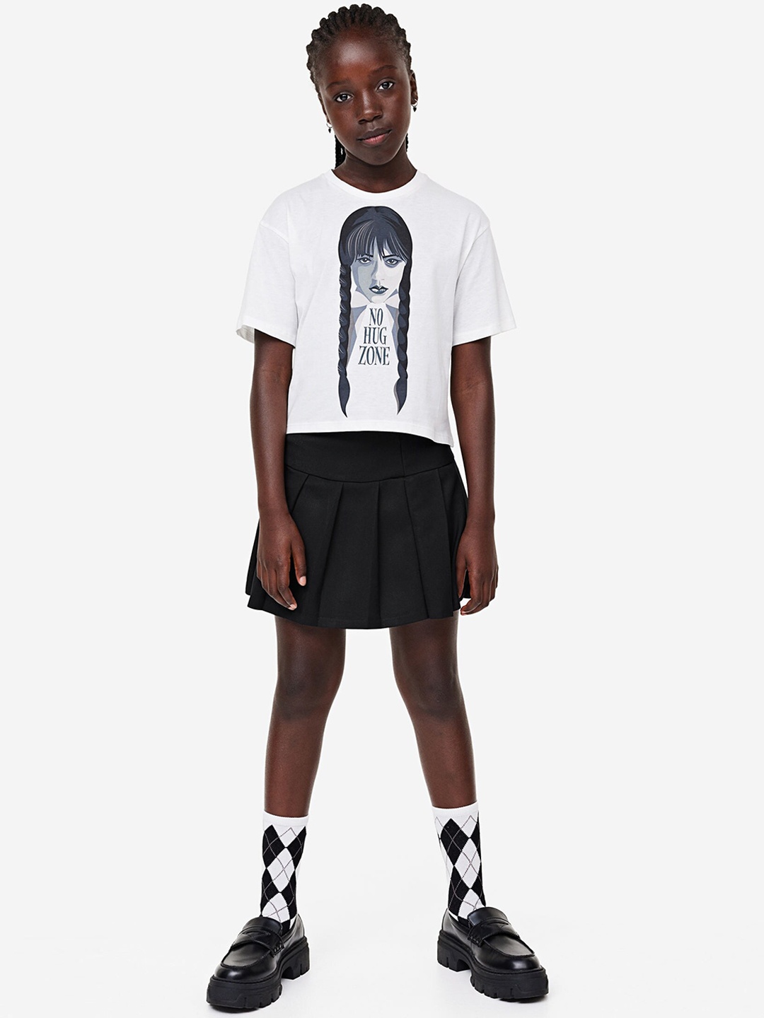 

H&M Girls Pleated Skirt, Black