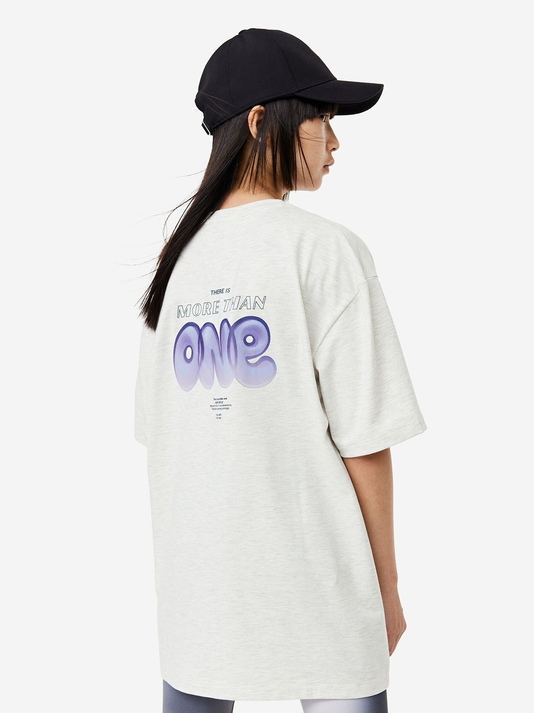 

H&M Girls DryMove Printed Sports T-Shirt, Grey